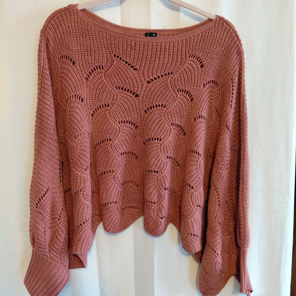 moon & madison Dusty Rose Knit Sweater
